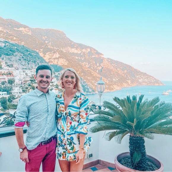 Silk Romper from Capri, Italy size small - Picture 3 of 5